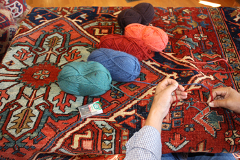 Detail from an antique rug